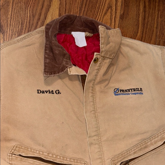 Vintage Carhartt Insulated Lined Winter Coveralls Size XXL 30L Regular Tan Brown - Picture 3 of 16